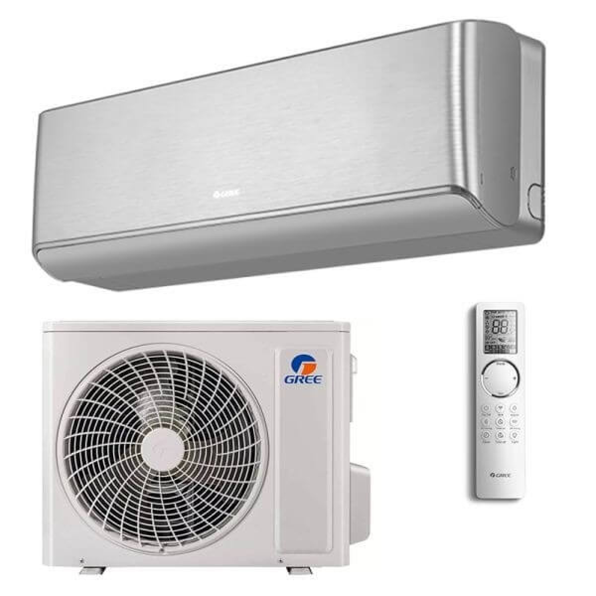 gree-airy-silver_1-1200x1200 Инверторен климатик Gree GWH12AVCXD-K6DNA1A-I/GWH12AVCXD-K6DNA1A-O AIRY SILVER WiFi, 12000 BTU, Клас A+++ - Image 1